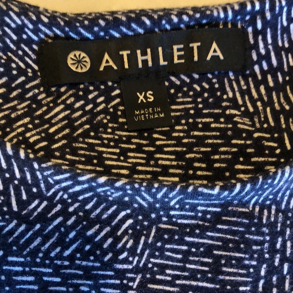 Women’s size extra small Athleta blue and white dress - Picture 2 of 11